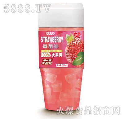 戀愛果實益生菌草莓果粒果汁380ml